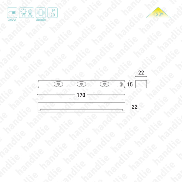 IL.370 - Battery powered profiles with LED