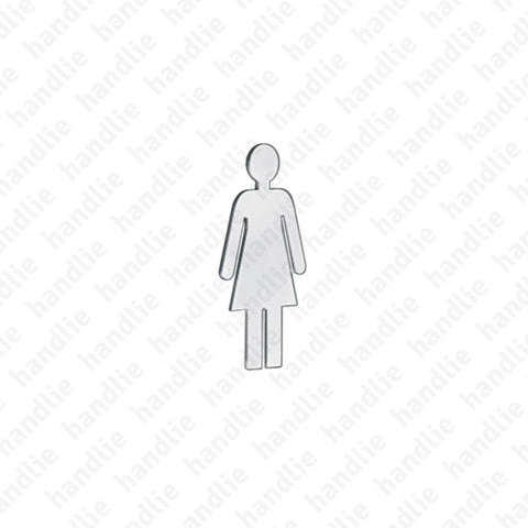 IN.26.411 - Woman shaped sign - 110mm - Stainless Steel
