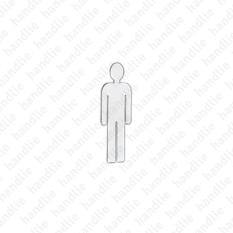 IN.26.412 - Man shaped sign - 110mm - Stainless Steel