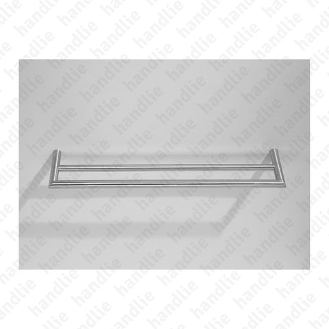 IN.42.144.D ÂNGULO Series - Double Towel Rail - 500mm - Stainless Steel
