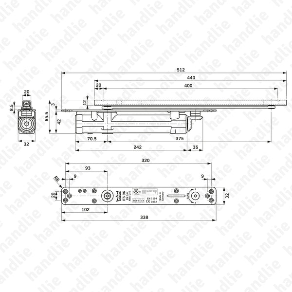 ITS 96 - Concealed door closer for single action door | DORMA