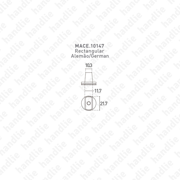 MACE.10147 - Pivot - Pivots for floor springs - Rectangular German | GEZE