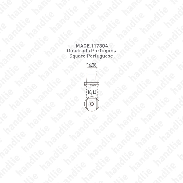 MACE.117304 - Pivot - Pivots for floor springs - Square Portuguese | GEZE