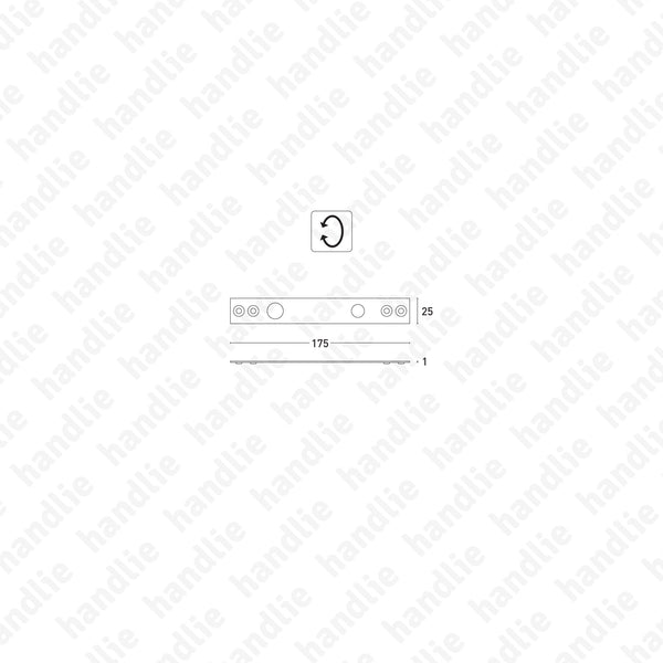 MACE.6375  - Cover plate for double action top pivot MACE.6666 | GEZE