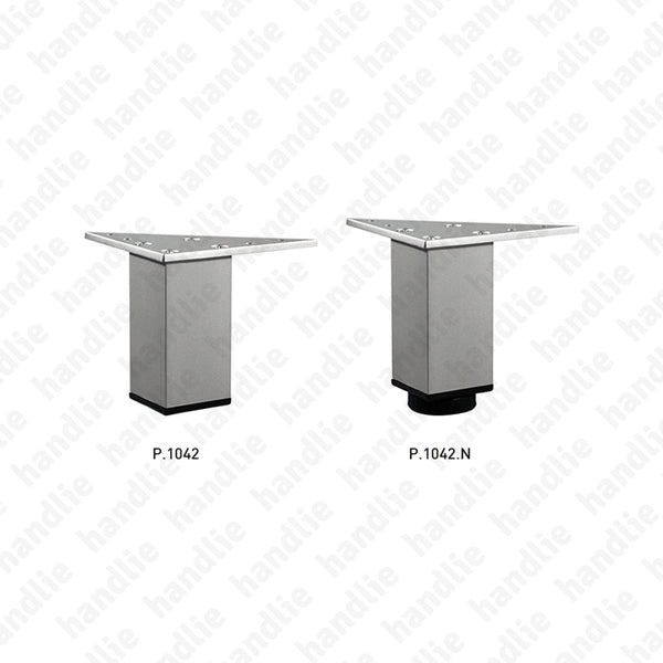 P.1042 / P.1042.N - Feet for furniture tube 38x38mm - Aluminium