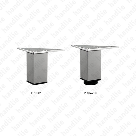 P.1042 / P.1042.N - Feet for furniture tube 38x38mm - Aluminium