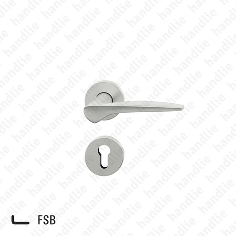 P.12.1051 - Johannes Potente - Lever handle pair for doors - Aluminium