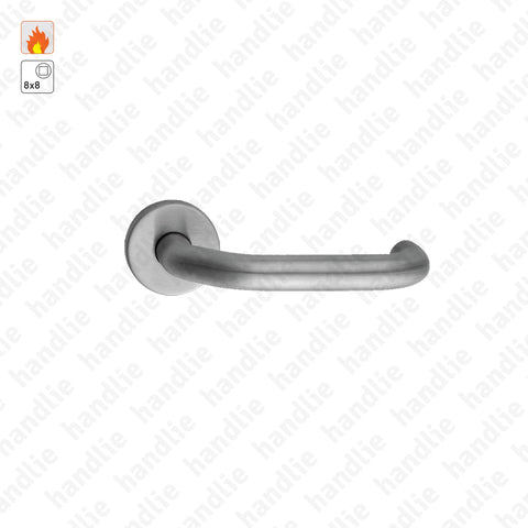 P.IN.78101.CF60.Y - Turning/turning lever handle pair for fire doors - Stainless Steel