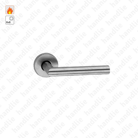 P.IN.78104.CF60.Y - Turning/turning lever handle pair for fire doors - Stainless Steel