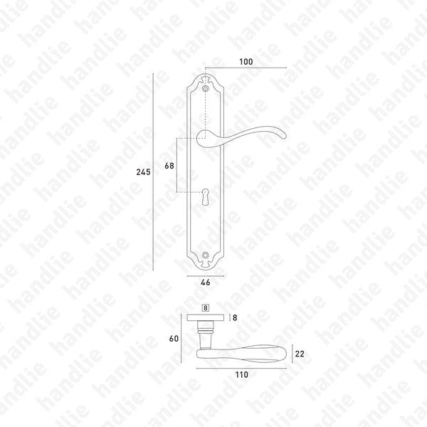 P.4009 - Lever handle pair - ZINC ALLOY