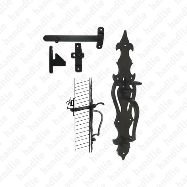 P.415.A - Thumb latch kit - Matt Black