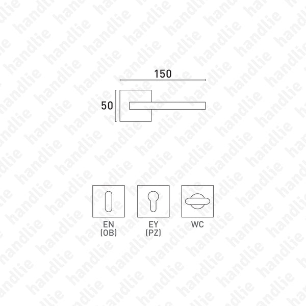 P.484 - STREAM ZINCRAL - Lever handle pair for doors - Brass