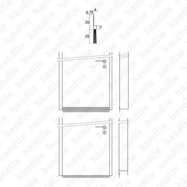 PEL.27 - Brush strip seal - Aluminium profile