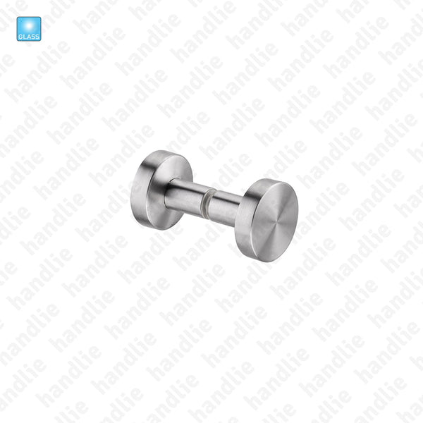 P.IN.8006.V - Fixed handle pair - Glass - Stainless Steel