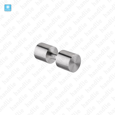 P.IN.8007.V - Fixed handle pair- Glass - Stainless Steel