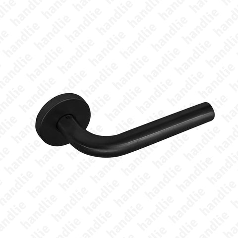 P.IN.8102A - Lever handle pair - Matt Black Stainless Steel