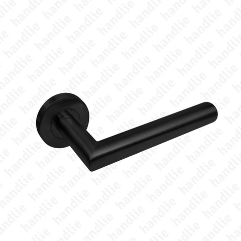 P.IN.8104A - Lever handle pair - Matt Black Stainless Steel