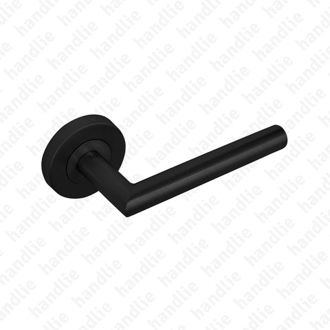 P.IN.8164 - Lever handle pair - Matt Black Stainless Steel