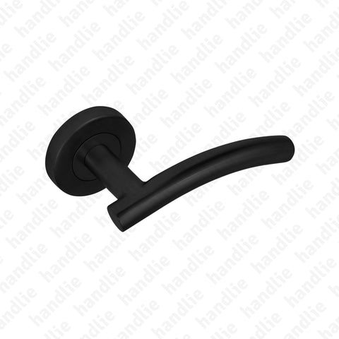 P.IN.8165 - Lever handle pair - Matt Black Stainless Steel