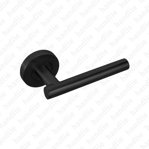 P.IN.8169 - Lever handle pair - Matt Black Stainless Steel