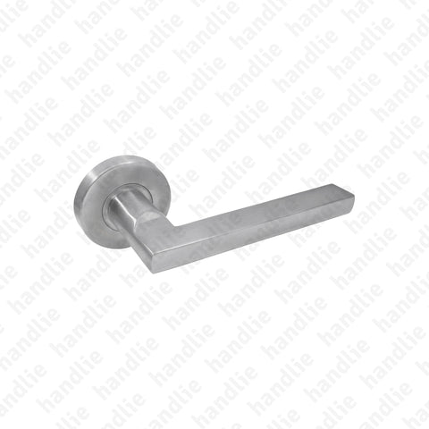 P.IN.8213.A - Solid lever handle pair - Stainless Steel