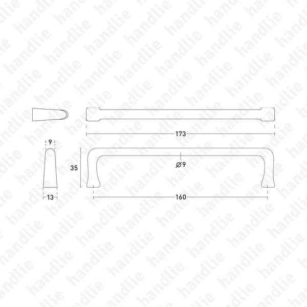 PM.7616 | CONCAVE - Furniture pull handle