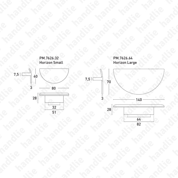 PM.7626 | HORIZON - Furniture pull handle