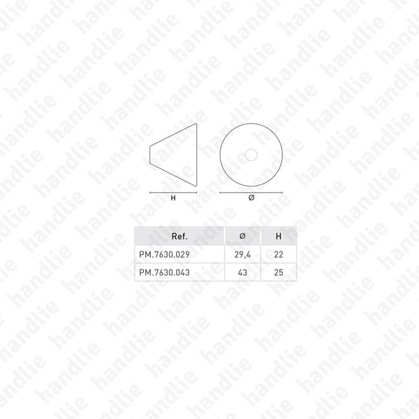 PM.7630 | CÓNICO - Furniture handle