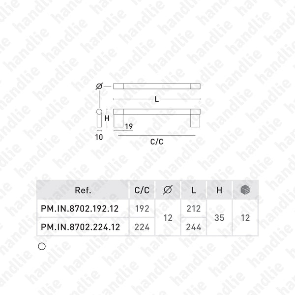 PM.IN.8702 - Furniture pull handles - Stainless Steel