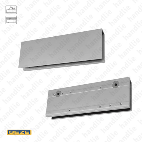 PMV.14835 - Mounting plates for overhead door closers in glass doors | GEZE