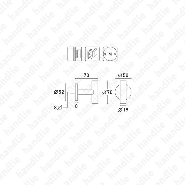 PR.IN.8805 - Single Turning Handle - Stainless Steel