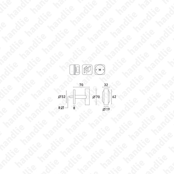 PR.IN.8806 - Single turning handle - Matt Black Stainless Steel