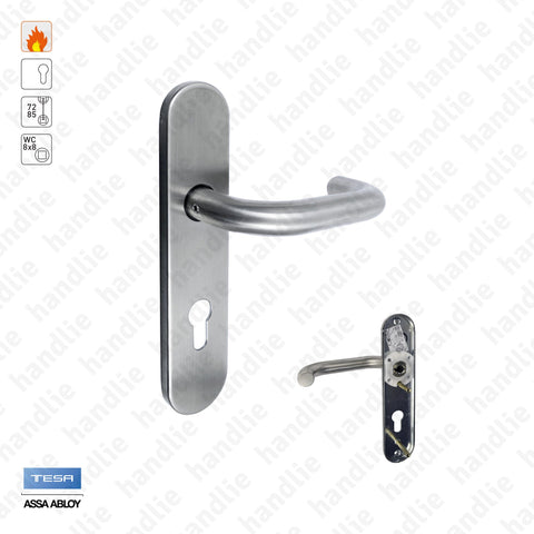 SDF.92EX.IS16 - Single turning lever handle for fire doors - Stainless Steel