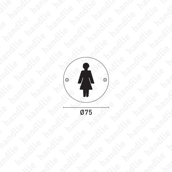 PS.IN.2164 - Sign - Ø75 - Stainless Steel