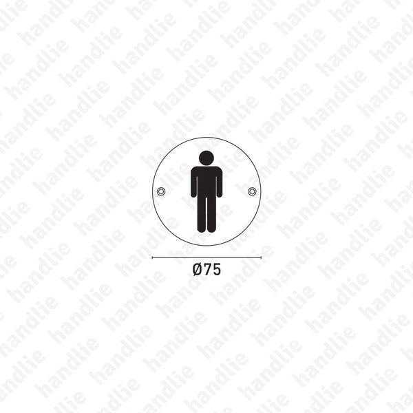 PS.IN.2165 - Sign - Ø75 - Stainless Steel