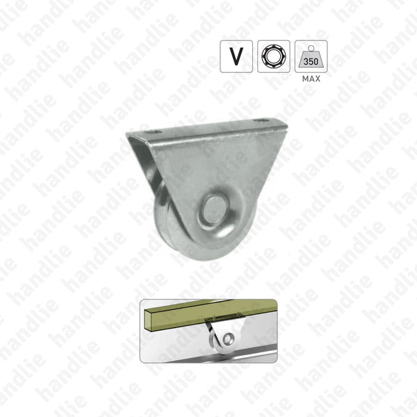R.386 - V-Groove wheel with external support / 1 bearing