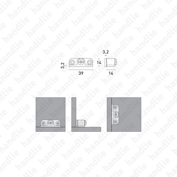 S.1011 - Connecting / shelf bracket for furniture