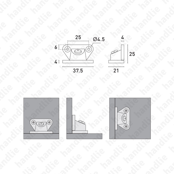 S.1013 - Connecting bracket for furniture - 100 units