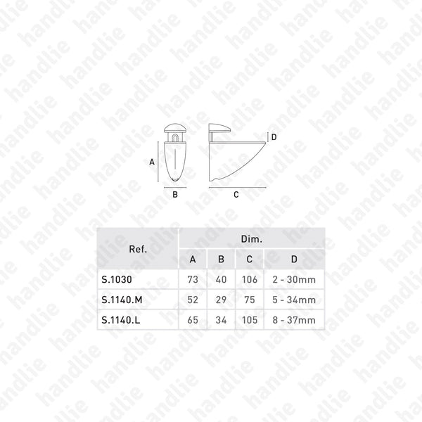 S.1140 - Pelican shelf brackets
