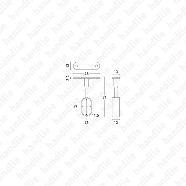 S.17 - Ceiling supports for rail