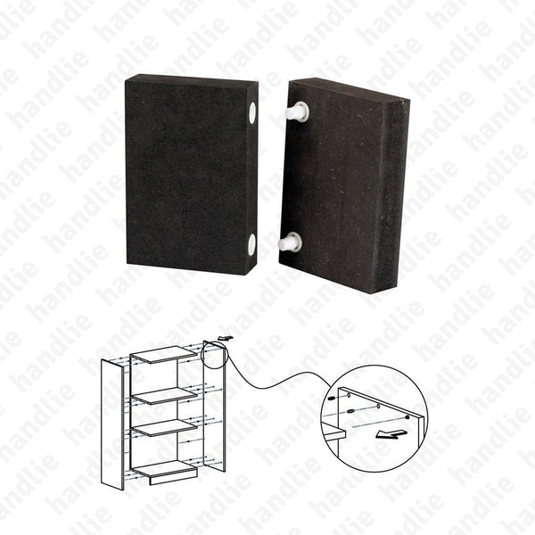 S.4475.F/S.4476.M - Concealed fixing system for furniture - "BONE"