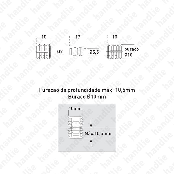 S.4475.F/S.4476.M - Concealed fixing system for furniture - "BONE"