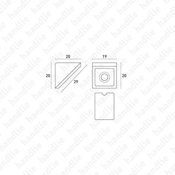 S.504 - Shelf support / connecting bracket - Nylon