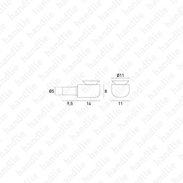 S.524 - Shelf support with suction cup