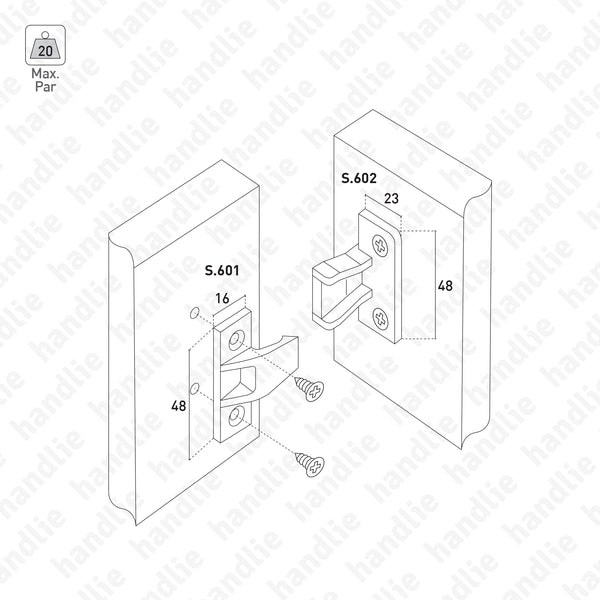 S.601 / S.602 - Connectors for chipboard