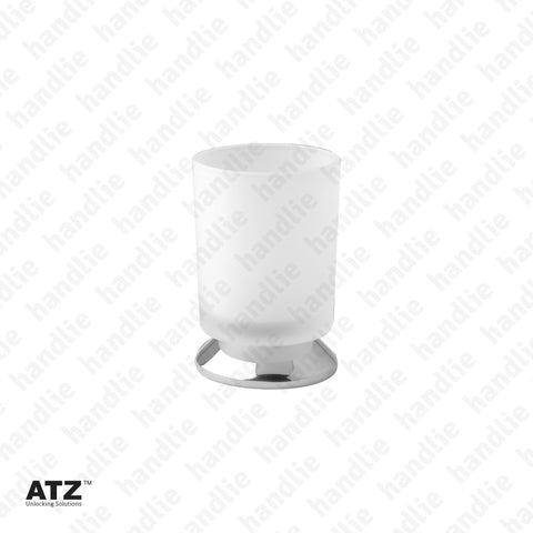 WC.6401 6400 Series - Frosted glass cup with Chrome Base - Stainless Steel