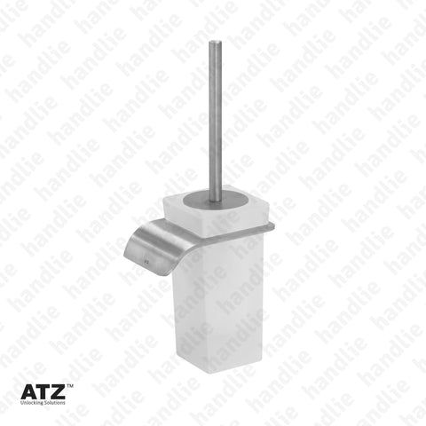 WC.6431 6420 Series - Frosted glass toilet brush and holder - Stainless Steel