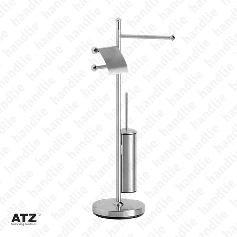 WC.6601 6600 Series - Towel Rail with Toilet Brush and Holder - Stainless Steel