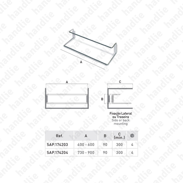 SAP.174203 - Shoe rack - 400 a 600mm