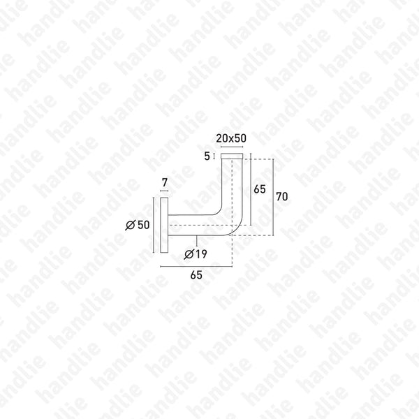 S.IN.130 - Handrail bracket - Stainless Steel